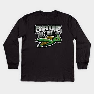 SAVE THE TURTLES Kids Long Sleeve T-Shirt